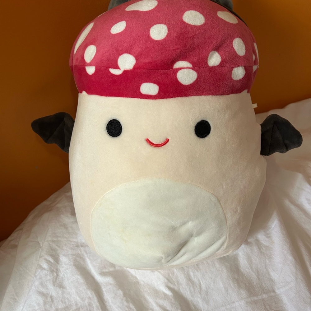 Squishmallow Bat Malcom 12 inch Plush Mushroom